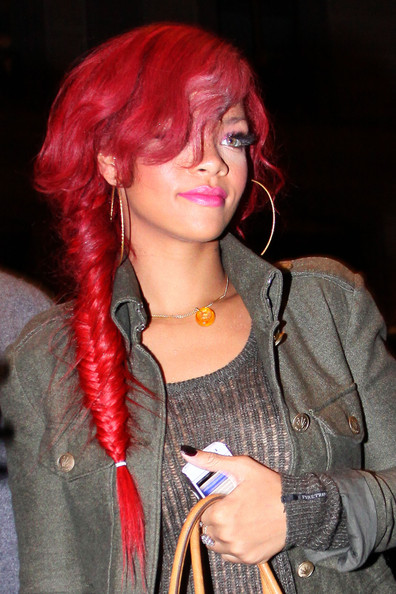 rihanna long red hair what. We love Rihanna in red hair!