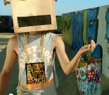  make a robot head and then I will be the LMFAO robot on a costume party
